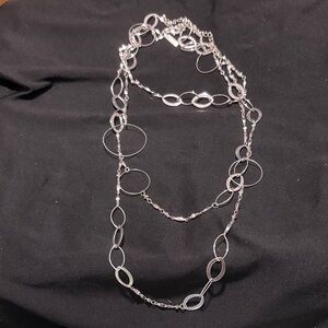 Lane Bryant Silver Oval Link Necklace